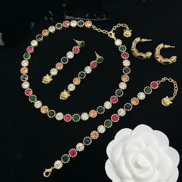 luxury design colorful gemstone inlaid palace style fashion retro versatile high-end tiger head neck chain necklaces bracelet earrings for w, Black
luxury design colorful gemstone inlaid palace style fashion retro versatile high-end tiger head neck chain necklaces bracelet earrings for w, Black