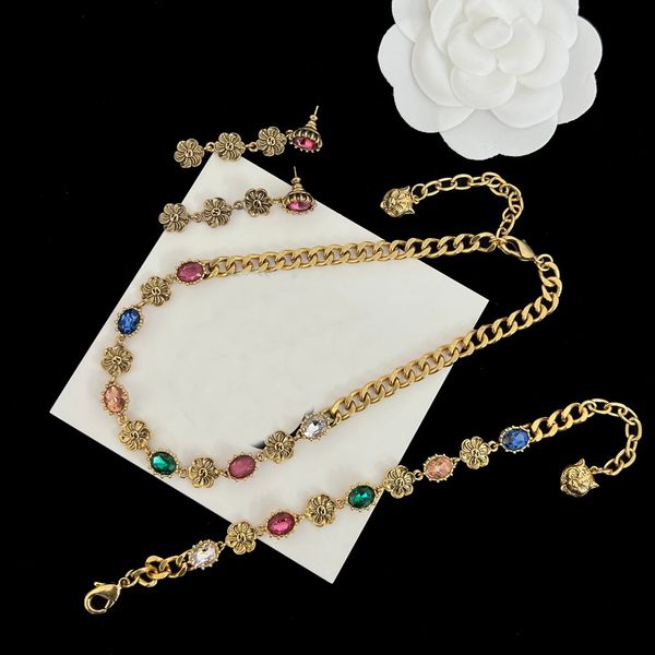 colorful gemstone inlaid palace style thick chain fashion retro versatile high-end tiger head neck chain necklaces bracelet earrings for wom, Black
colorful gemstone inlaid palace style thick chain fashion retro versatile high-end tiger head neck chain necklaces bracelet earrings for wom, Black