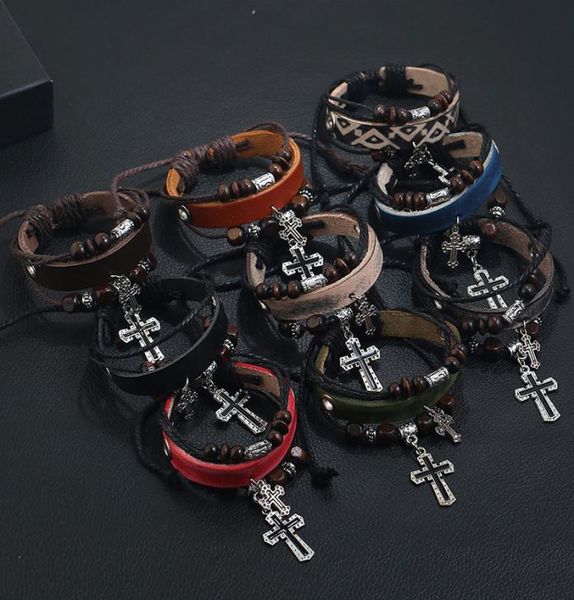 multilayer rope handmade braided leather wooden beads cross charm bracelets bangle fashion jewelry for women men8252190, Golden;silver
multilayer rope handmade braided leather wooden beads cross charm bracelets bangle fashion jewelry for women men8252190, Golden;silver