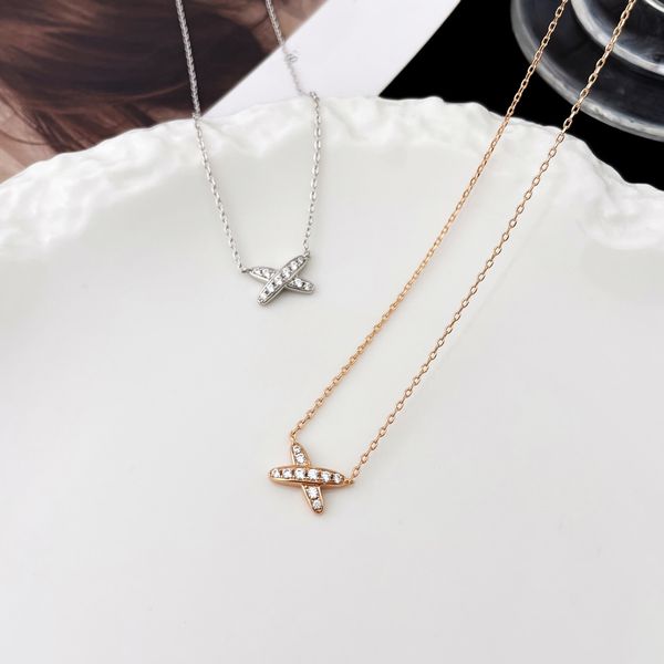 fashion gold plated necklaces designer x-letter diamond pendant chain for women jewelry wedding party gifts, Silver
fashion gold plated necklaces designer x-letter diamond pendant chain for women jewelry wedding party gifts, Silver
