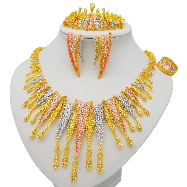 wedding jewelry sets nigeria jewellery set dubai gold color necklace for women anniversary party birthday gift 230717, Slivery;golden
wedding jewelry sets nigeria jewellery set dubai gold color necklace for women anniversary party birthday gift 230717, Slivery;golden