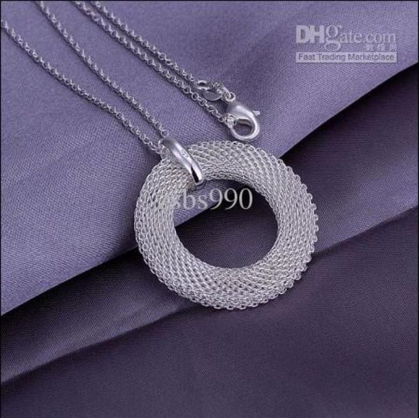 925 silver mesh circle pendant necklace fashion woman jewelry 10pcslot6567157
925 silver mesh circle pendant necklace fashion woman jewelry 10pcslot6567157