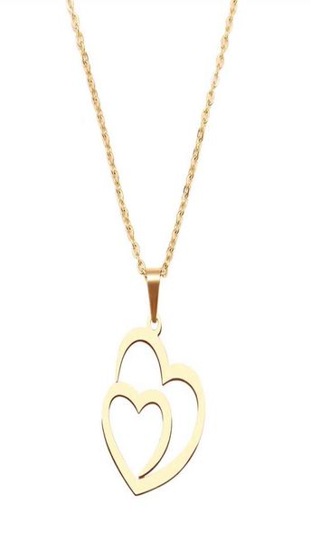 creative stainless steel necklace for women man hollow double heart rose gold choker pendant necklace engagement jewelry3194772, Silver
creative stainless steel necklace for women man hollow double heart rose gold choker pendant necklace engagement jewelry3194772, Silver
