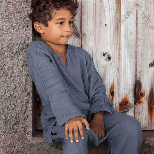 clothing sets autumn new boys and girls cotton goze set vintage children's casual solid long sleeve pants 2-piece children's cloth, White
clothing sets autumn new boys and girls cotton goze set vintage children's casual solid long sleeve pants 2-piece children's cloth, White