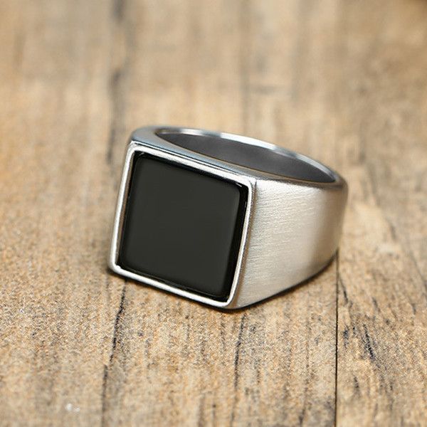 vintage rings for men stainless steel ring inlay black square acrylic ring jewelry gift for boys boyfriend ladies dad yw343rc-484, Golden;silver
vintage rings for men stainless steel ring inlay black square acrylic ring jewelry gift for boys boyfriend ladies dad yw343rc-484, Golden;silver