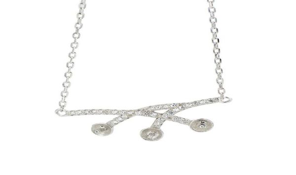 necklace settings for pearls zircon mounting 925 sterling silver chain base with 3 blanks 4 pieces2012291, Slivery;crystal
necklace settings for pearls zircon mounting 925 sterling silver chain base with 3 blanks 4 pieces2012291, Slivery;crystal