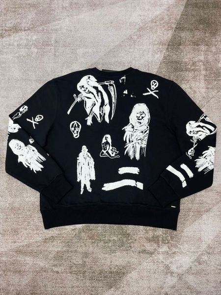 men's sweaters style sketch graffiti black printed crew neck cotton terry sweater 230715, White;black
men's sweaters style sketch graffiti black printed crew neck cotton terry sweater 230715, White;black