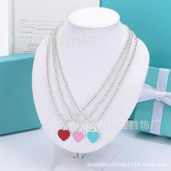 high version high edition tiffay enamel heart shaped 4m bead necklace with thick silver plating for women cnc steel seal letter buddha chain, Black
high version high edition tiffay enamel heart shaped 4m bead necklace with thick silver plating for women cnc steel seal letter buddha chain, Black