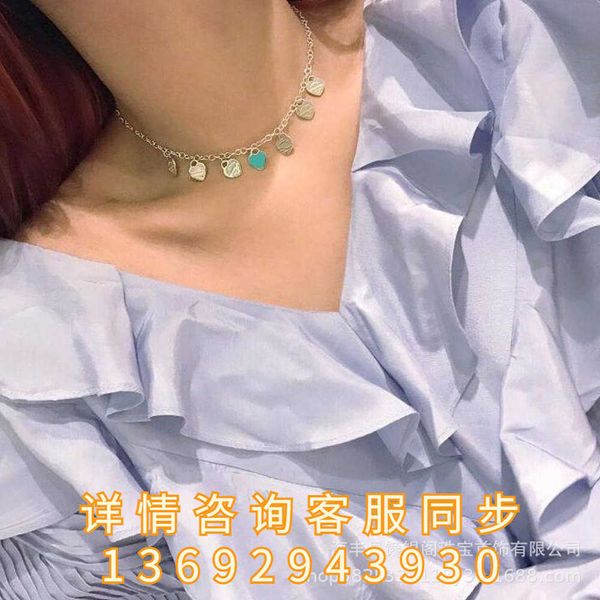 high version tiffay s925 silver new clavicle small crowd design simple fashion versatile charm multi hearted brand necklace
high version tiffay s925 silver new clavicle small crowd design simple fashion versatile charm multi hearted brand necklace