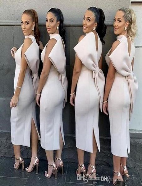 african nigerian halter satin short bridesmaid dresses backless with big bow split tea length wedding guest maid of honor dresses7811599, White;pink
african nigerian halter satin short bridesmaid dresses backless with big bow split tea length wedding guest maid of honor dresses7811599, White;pink