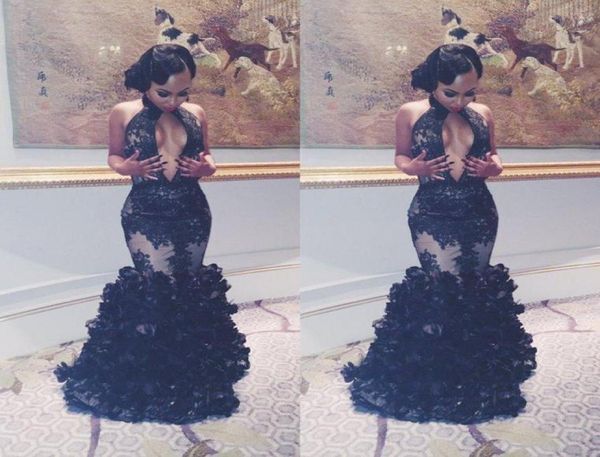 middle split cut away black lace evening dresses halter flouncing ruffles prom dresses 2016 mermaid party gowns6902853, Black;red
middle split cut away black lace evening dresses halter flouncing ruffles prom dresses 2016 mermaid party gowns6902853, Black;red