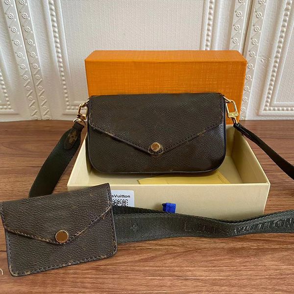 fashion luxurys designer bag old flower brown three in one shoulder bag embossed multi pochette felicie messenger bag wallet lady small purs
fashion luxurys designer bag old flower brown three in one shoulder bag embossed multi pochette felicie messenger bag wallet lady small purs
