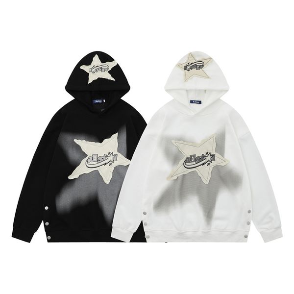 harajuku hoodie streetwear hip hop retro embroidery star patch graphic print hooded sweatshirt y2k fashion casual loose pullover, Black
harajuku hoodie streetwear hip hop retro embroidery star patch graphic print hooded sweatshirt y2k fashion casual loose pullover, Black