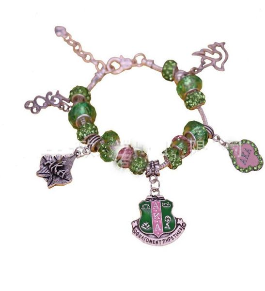 aka beaded sorority charm bracelet pink and green glass beads bracelet gift for soror women aka spira wrap jewelry k28957737, Black
aka beaded sorority charm bracelet pink and green glass beads bracelet gift for soror women aka spira wrap jewelry k28957737, Black