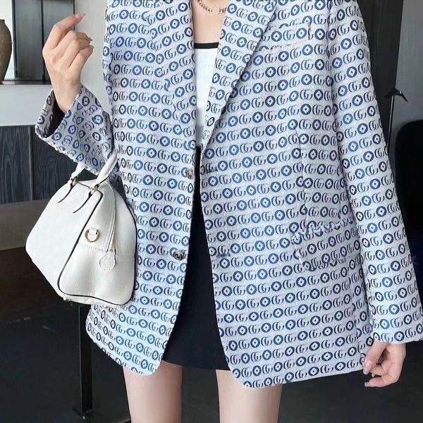 womens designer suit blazer jacket coats clothes women spring double letters g top, White;black
womens designer suit blazer jacket coats clothes women spring double letters g top, White;black