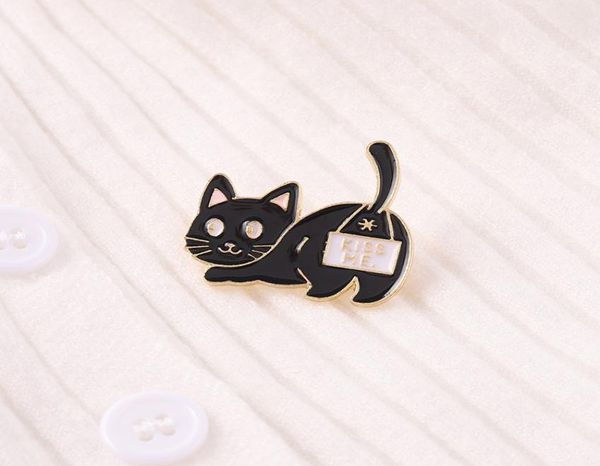 black cat enamel brooches cartoon cute fun animal pins bades for denim clothes bag kawaii jewelry christmas new year gift kids fri1876573, Gray
black cat enamel brooches cartoon cute fun animal pins bades for denim clothes bag kawaii jewelry christmas new year gift kids fri1876573, Gray