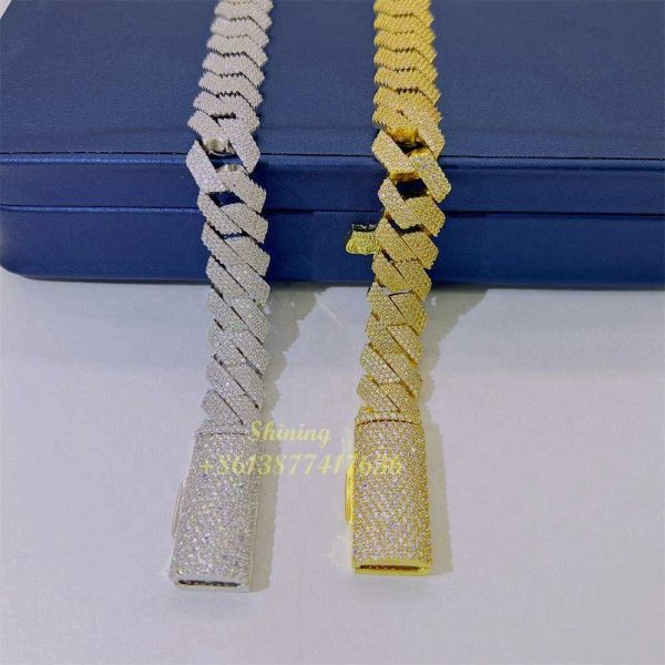 luxury men jewelry necklace 18mm 4 rows moissanite diamond iced out cuban link chain, Silver
luxury men jewelry necklace 18mm 4 rows moissanite diamond iced out cuban link chain, Silver