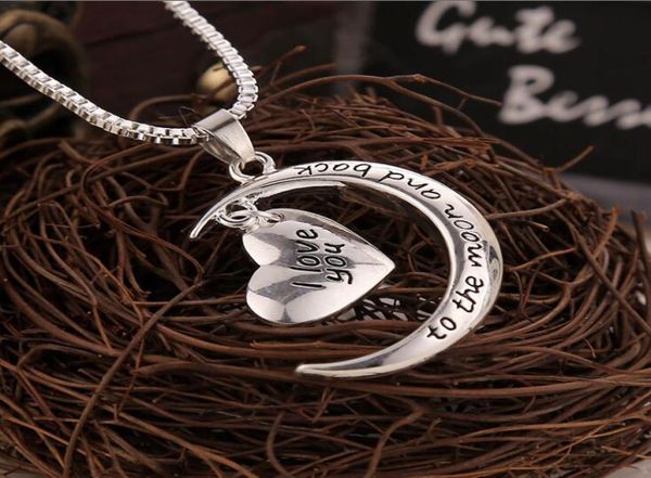 i love you to the moon and back pendant necklace heart jewelry mother day gift whole fashion jewelry5679338, Silver
i love you to the moon and back pendant necklace heart jewelry mother day gift whole fashion jewelry5679338, Silver