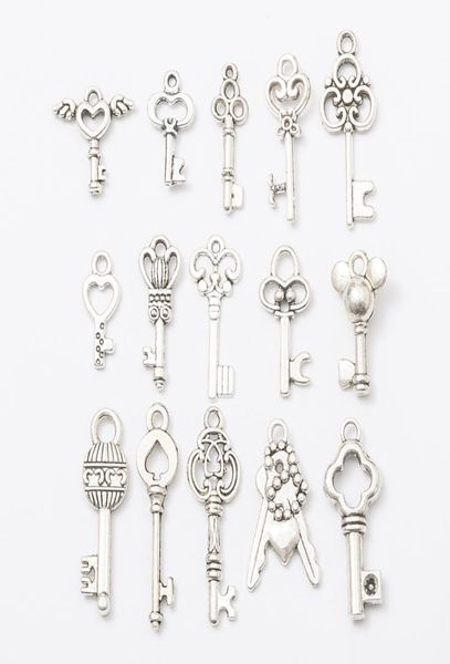 150pcs mix vintage tibetan silver fashion metal alloy key charms antique bulk key pendants for bracelet necklace earring diy jewel1057323, Bronze;silver
150pcs mix vintage tibetan silver fashion metal alloy key charms antique bulk key pendants for bracelet necklace earring diy jewel1057323, Bronze;silver