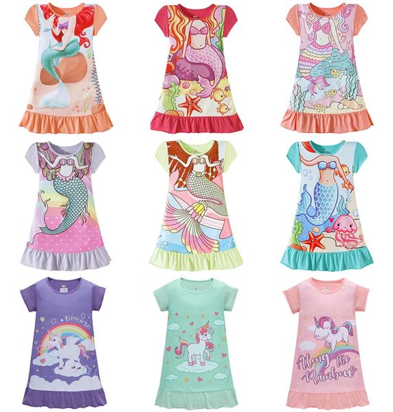 summer kids girls pajamas dress cotton cartoon nightgowns children mermaid horse sleepwear home clothes dresses 4pcsset m16013942645, Blue;red
summer kids girls pajamas dress cotton cartoon nightgowns children mermaid horse sleepwear home clothes dresses 4pcsset m16013942645, Blue;red