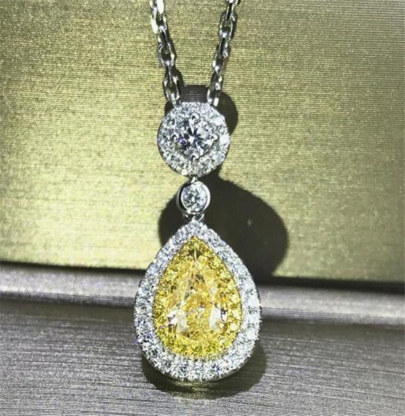 super deal luxury jewelry 925 sterling silver yellow z cz diamond water drop pendant pear cut zircon women clavicle necklace g7401645
super deal luxury jewelry 925 sterling silver yellow z cz diamond water drop pendant pear cut zircon women clavicle necklace g7401645