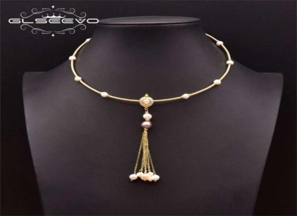 glseevo natural freshwater pink baroque pearl necklace on neck woman handmade tassel pendant style vintage jewelry gn0274 210929822610540, Silver 
glseevo natural freshwater pink baroque pearl necklace on neck woman handmade tassel pendant style vintage jewelry gn0274 210929822610540, Silver