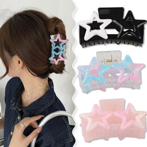 five-pointed star hair claw summer elegant hair accessories for women girls sweet cute headwear bath make up square hair clips, Slivery;white
five-pointed star hair claw summer elegant hair accessories for women girls sweet cute headwear bath make up square hair clips, Slivery;white