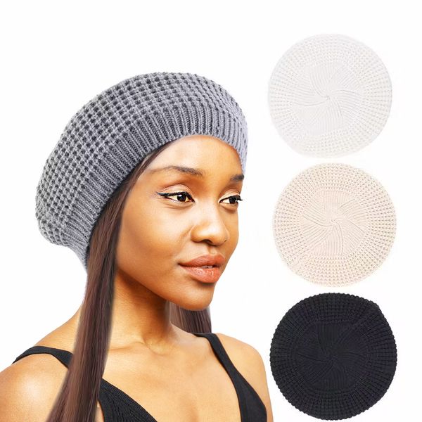 berets vintage women's knit beret cap fashion winter hat casual elastic solid color ladies outdoor warm beanie party 230717, Blue;gray
berets vintage women's knit beret cap fashion winter hat casual elastic solid color ladies outdoor warm beanie party 230717, Blue;gray