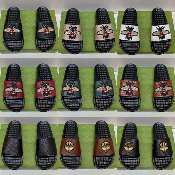 cowhide printing slippers luxury designer shoes classic mens sandals non-slip beach shoes comfortable breathable casual shoes new small bee, Black
cowhide printing slippers luxury designer shoes classic mens sandals non-slip beach shoes comfortable breathable casual shoes new small bee, Black