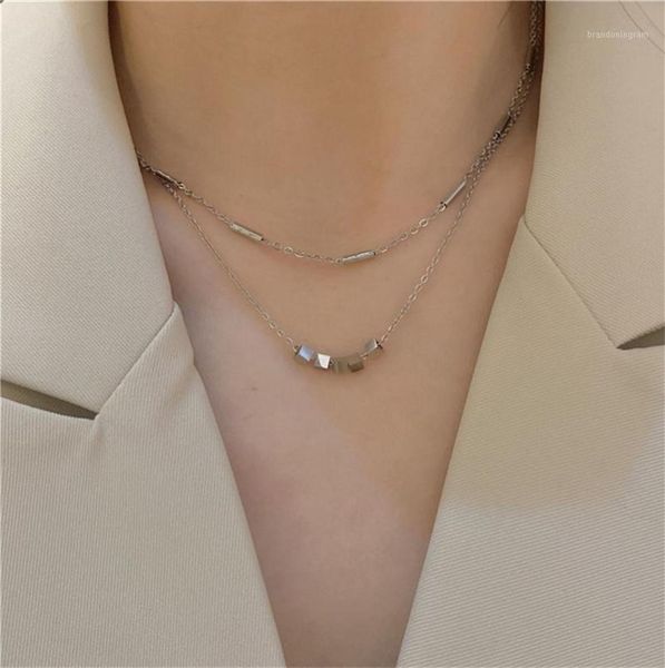 chains titanium steel double layer necklace female design sense one piece versatile simple clavicle jewelry chain retro4360261, Silver
chains titanium steel double layer necklace female design sense one piece versatile simple clavicle jewelry chain retro4360261, Silver
