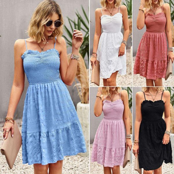 diyun womens suspender dress spring and summer girl ins style solid color wide hem mid length holiday, Black;gray
diyun womens suspender dress spring and summer girl ins style solid color wide hem mid length holiday, Black;gray