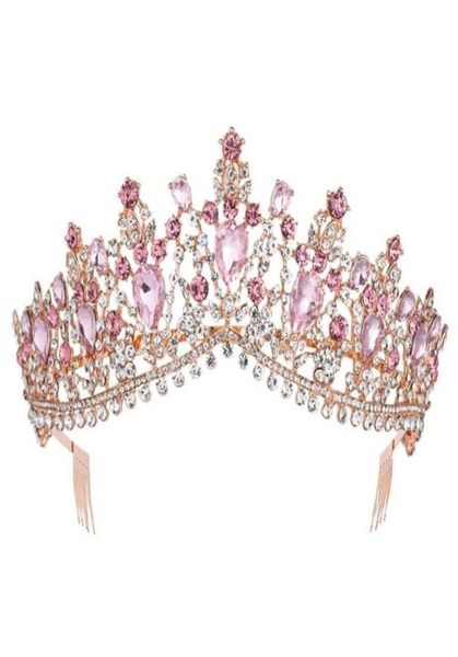baroque rose gold pink crystal bridal tiara crown with comb pageant prom veil headband wedding hair accessories 2110067219228, Silver
baroque rose gold pink crystal bridal tiara crown with comb pageant prom veil headband wedding hair accessories 2110067219228, Silver
