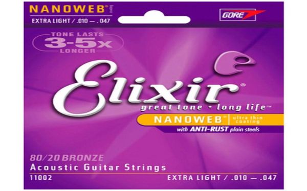 3 sets lot elixir 11002 nanoweb ultra thin coating acoustic guitar strings extra light 010047 elixir strings7498518
3 sets lot elixir 11002 nanoweb ultra thin coating acoustic guitar strings extra light 010047 elixir strings7498518