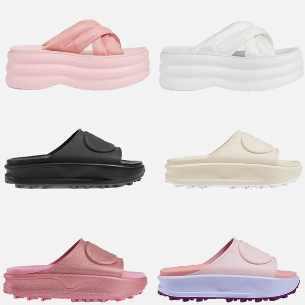 designer slide women waterproof platform slippers luxury high interlocking black white pink nylon thick sole rubber sandals
designer slide women waterproof platform slippers luxury high interlocking black white pink nylon thick sole rubber sandals