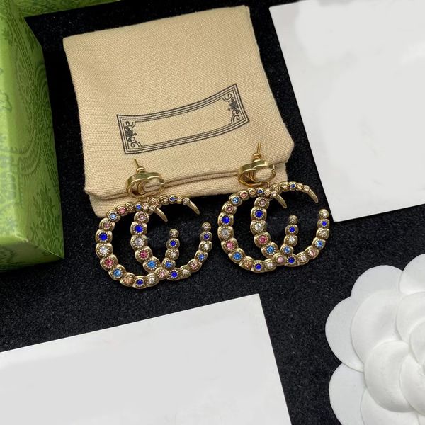 fashion letters color diamond dangle chandelier earrings women's 14k gold retro luxury designer earrings for women party equipment memo, Silver
fashion letters color diamond dangle chandelier earrings women's 14k gold retro luxury designer earrings for women party equipment memo, Silver