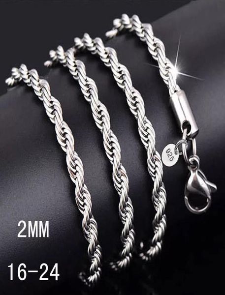 2mm 925 sterling silver necklace chains 1630 inch fashion rope chain necklace jewelry for women1215137
2mm 925 sterling silver necklace chains 1630 inch fashion rope chain necklace jewelry for women1215137