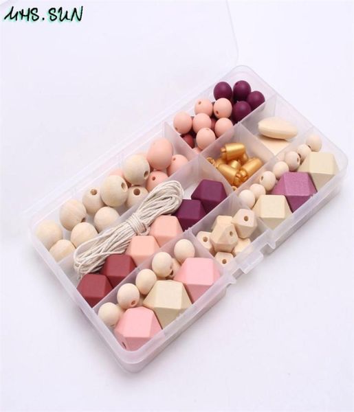 mhssun silicone teether beads set making necklace pacifier clip kits box original wood beads kids diy teething jewelry toy 2009308408032, Black 
mhssun silicone teether beads set making necklace pacifier clip kits box original wood beads kids diy teething jewelry toy 2009308408032, Black