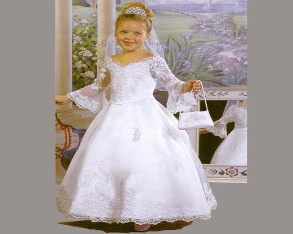 new 2016 elegant a line white off shoulder v neck lace flower girl dress ball gown long sleeves first communion dresses5743618, White;blue
new 2016 elegant a line white off shoulder v neck lace flower girl dress ball gown long sleeves first communion dresses5743618, White;blue
