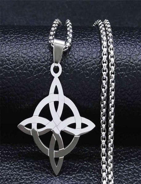 stainless steel witchcraft witch039s knot geometry long chain necklace for menwomen silver color jewelry bijoux femme n4273s023340514
stainless steel witchcraft witch039s knot geometry long chain necklace for menwomen silver color jewelry bijoux femme n4273s023340514