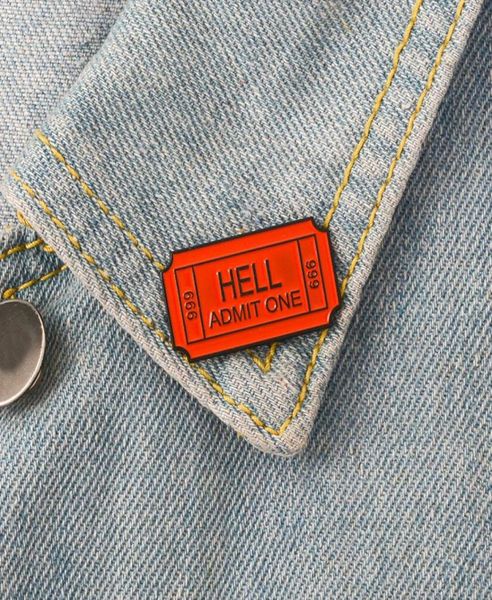 hell admit one 666 enamel brooch hell ticket pins denim clothes bag buckle button badge gothic punk jewelry gift for friends7397483, Blue
hell admit one 666 enamel brooch hell ticket pins denim clothes bag buckle button badge gothic punk jewelry gift for friends7397483, Blue