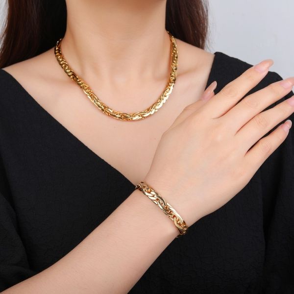 wedding jewelry sets selead design gold plated copper flat snake chain braided necklace and bracelet diy making supplies crafts 230427, Slivery;golden
wedding jewelry sets selead design gold plated copper flat snake chain braided necklace and bracelet diy making supplies crafts 230427, Slivery;golden