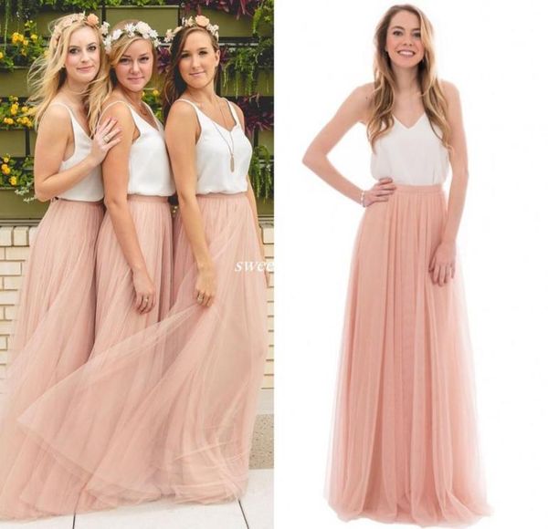 two tone country wedding boho bridesmaid dress tulle v neck long party prom gowns plus size maid of honor dresses6205331, White;pink
two tone country wedding boho bridesmaid dress tulle v neck long party prom gowns plus size maid of honor dresses6205331, White;pink
