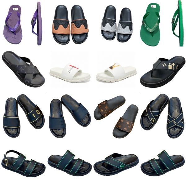 slippers men's classic beach shoes luxury brand designer shoes leather casual shoes hoop&loop sandals old flower platform shoes non sli, Black
slippers men's classic beach shoes luxury brand designer shoes leather casual shoes hoop&loop sandals old flower platform shoes non sli, Black