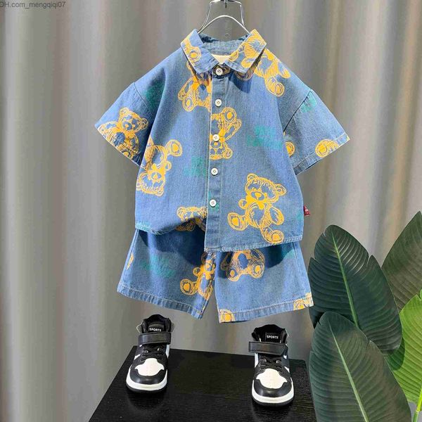 clothing sets boys' summer clothing bear printed denim shirt shorts and jeans 2-piece denim jacket tier pants children's track and, White
clothing sets boys' summer clothing bear printed denim shirt shorts and jeans 2-piece denim jacket tier pants children's track and, White