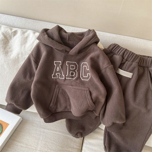 Kids Clothing Sets Warm Pullover Letter Hooded Sweatshirts Casual Fleece Tracksuit Childrens Designers Clothes Boys Top Pants, Navy blue
Kids Clothing Sets Warm Pullover Letter Hooded Sweatshirts Casual Fleece Tracksuit Childrens Designers Clothes Boys Top Pants, Navy blue