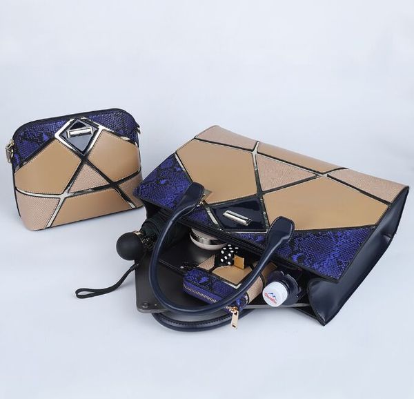 luxury bags women color patchwork design hard leather cute tote bag female purses and handbags set
luxury bags women color patchwork design hard leather cute tote bag female purses and handbags set