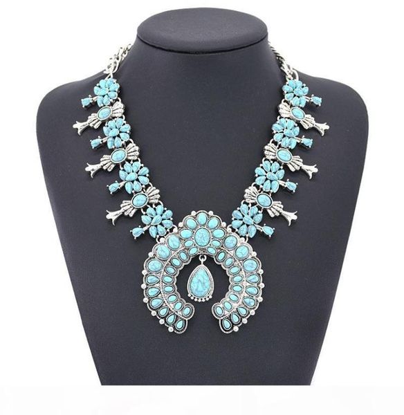 europe and the united states fashion bohemian wind turquoise flowers pendant alloy necklace yiwu factory direct5353186, Silver
europe and the united states fashion bohemian wind turquoise flowers pendant alloy necklace yiwu factory direct5353186, Silver