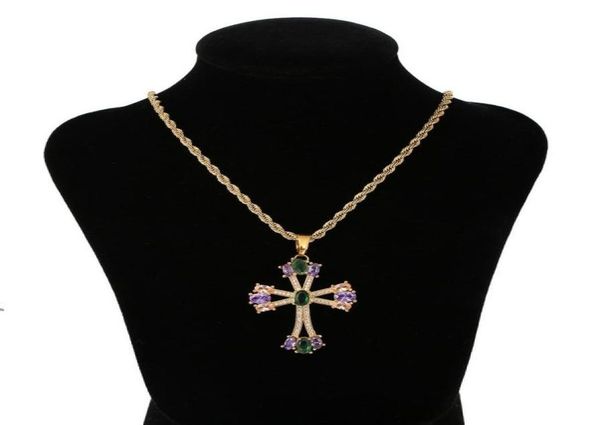 new designed cross crystal pendant necklace luxurious micro inlays diamonds men women hip hop punk necklaces designer jewelry high3007715, Silver 
new designed cross crystal pendant necklace luxurious micro inlays diamonds men women hip hop punk necklaces designer jewelry high3007715, Silver