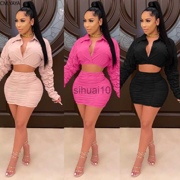 women's two piece pants cm.yaya streetwear women's suit ruched sleeve mini blouses ruched stacked bodycon skirts set tracksuit fi, White
women's two piece pants cm.yaya streetwear women's suit ruched sleeve mini blouses ruched stacked bodycon skirts set tracksuit fi, White