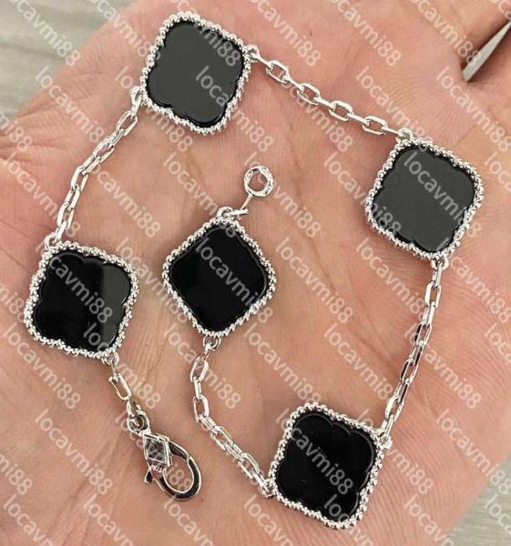 fashion classic 4 four leaf clover charm bracelets bangle chain 18k silver agate shell valentine039s day for women girl wedding2059269, Golden;silver 
fashion classic 4 four leaf clover charm bracelets bangle chain 18k silver agate shell valentine039s day for women girl wedding2059269, Golden;silver